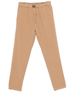 White Sand Belted Trousers - White