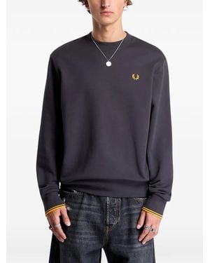 Fred Perry Embroidered-Logo Sweatshirt - Blue