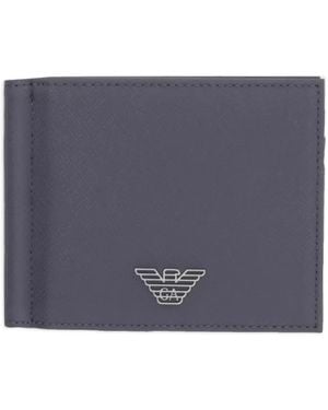 Emporio Armani Logo-Plaque Bifold Wallet - Grey