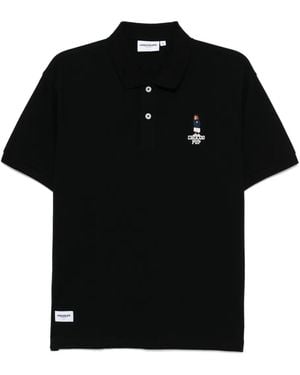 Chocoolate Logo-Embroidered Polo Shirt - Black