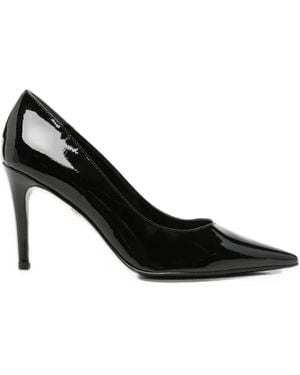 Baldinini Patent-Leather Pointed-Toe Court Shoes - Black