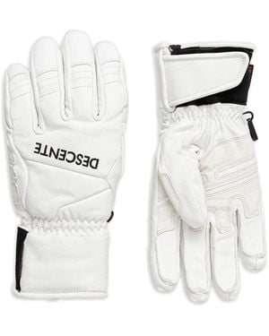 Descente Gants De Ski En Cuir - Blanc