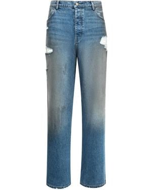 NAHMIAS Baggy-Jeans im Distressed-Look - Blau