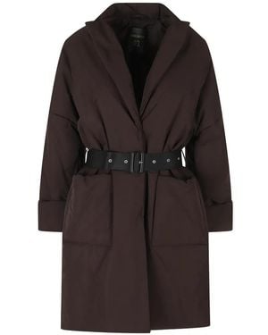 Semicouture Fay Belted Padded Jacket - Black
