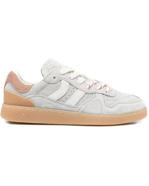 Coolway Goal Suede Lace-Up Sneakers - White
