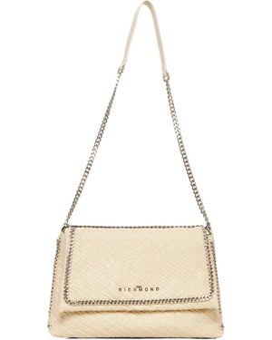 John Richmond Chain Detail Shoulder Bag - Natural