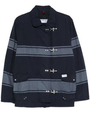 Fay Manteau À Rayures - Blue