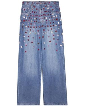 Ottod'Ame Star-Embellished Pants - Blue