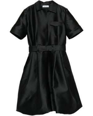 Dice Kayek Vestido Con Cinturón - Negro