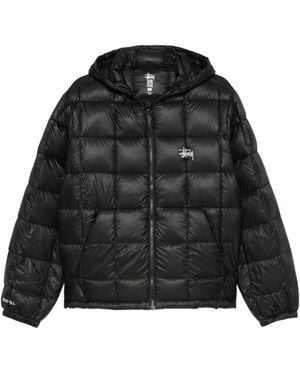 Stussy Midweight Hooded Puffer Jacket - Black