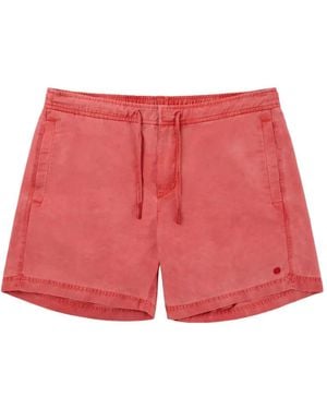 Amundsen 5Incher Reefrover Drawstring-Detail Cotton Swim Shorts - Red