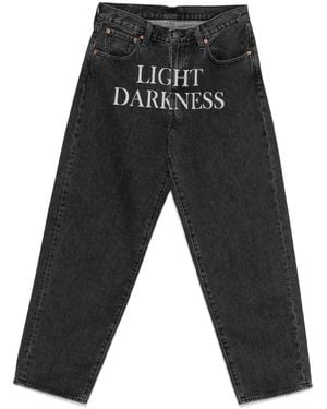 Undercover X Levi's Slogan-Print Jeans - Black