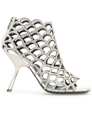 Sergio Rossi 100Mm Sr Mermaid Court Shoes - White