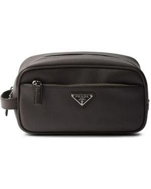 Prada Pouch Da Viaggio Con Zip - Nero