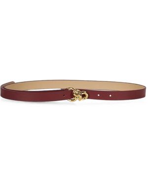 Tagliatore Knot-Detail Leather Belt - White