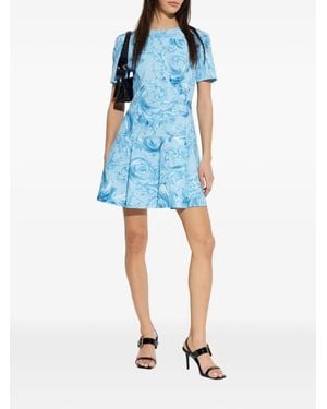 Versace Jeans Couture Dress With "Barocco" Pattern - Blue