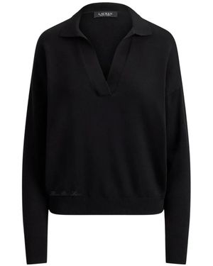 Ralph Lauren Polo-Collar Jumper - Black