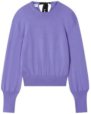 Lanvin Jersey Con Detalle De Cinta - Morado