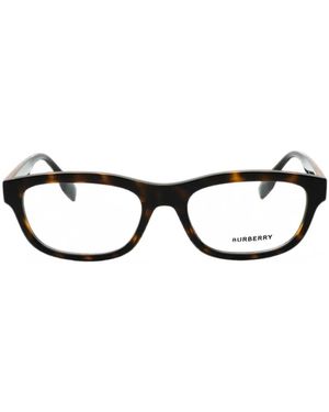 Burberry Tortoiseshell-Effect Rectangular-Frame Glasses - Black