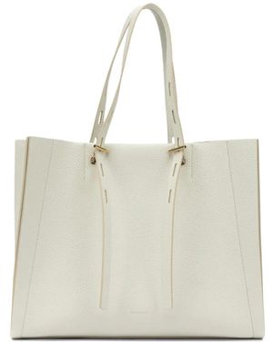 MINOBOSSI Cut-Out Leather Tote Bag - Natural