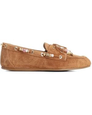 Stuart Weitzman Majorca Tinsley Loafers - Brown