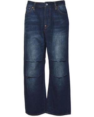 Evisu Seagull-print Five-pockets Jeans - Blue