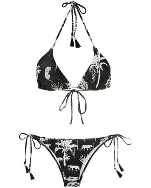 Lygia & Nanny Bikini Met Grafische Print - Wit