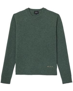 A.P.C. Pullover Mit Rundhalsausschnitt - Grün