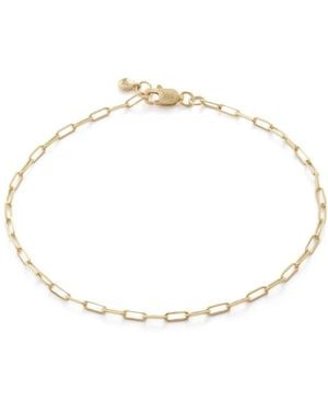 Monica Vinader 14Kt Paperclip-Chain Bracelet - White