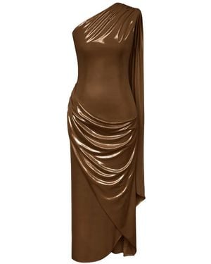 POST MERIDIEM One-Shoulder Maxi Dress - Brown
