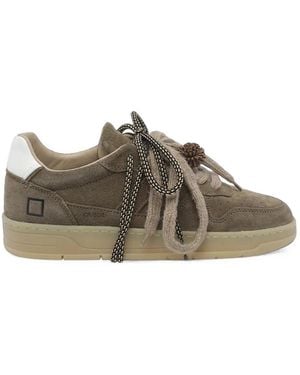 Date Court 2.0 Suede Panelled Sneakers - Brown