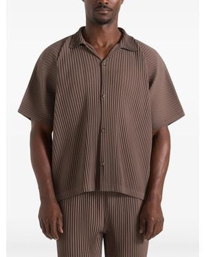 Manière De Voir Chemise Ample Justin À Design Plissé - Brown