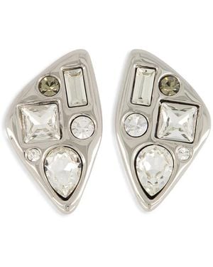 APOA Pendientes Con Detalles De Cristales - Blanco