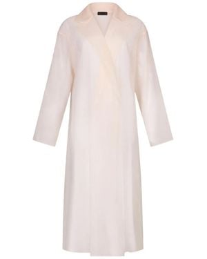Liu Jo Lightweight Long Coat With Classic Lapel - Pink