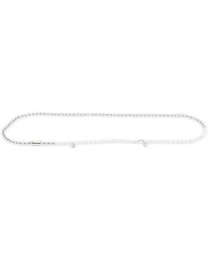 McQueen Pearl-Embellishment Belt - White
