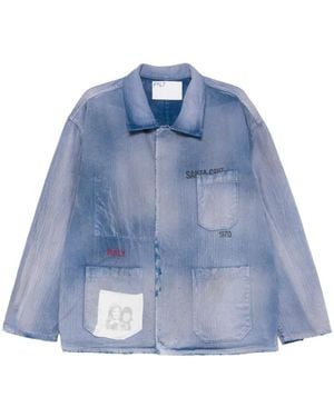 PALY Holy City Printed Pocket Shirt - Blue