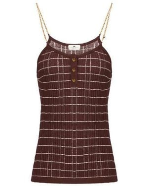 Elisabetta Franchi Striped Top - Red