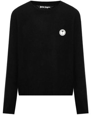 Palm Angels Pullover Mit Logo-Patch - Schwarz