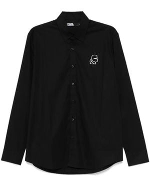 KARL LAGERFELD Ikonik Karl Shirt - Black