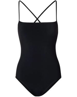 Loulou de Saison Criss-Crossing Straps Swimsuit - Black