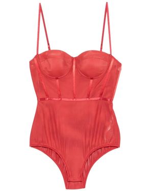 Zimmermann Rebellion Corset Bodysuit - Red
