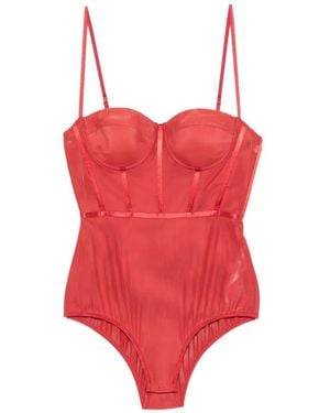 Zimmermann Rebellion Corset Bodysuit - Red