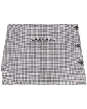 Courreges Oblique Houndstooth Mini Skirt - Grey