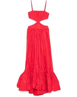 Saiid Kobeisy Taffeta Midi Dress - Red