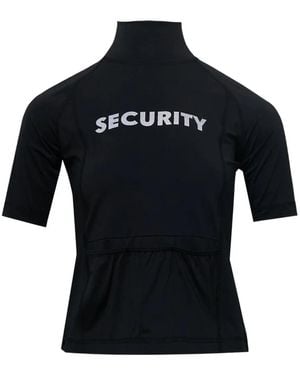 Pushbutton Oberteil mit Stehkragen - Schwarz