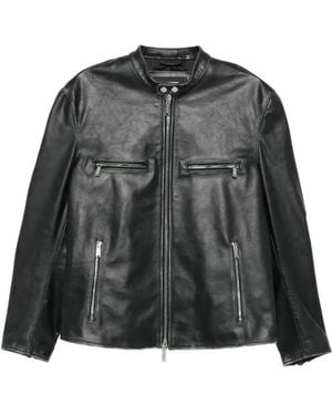 DSquared² Solid Mandarin Collar Jacket - Black