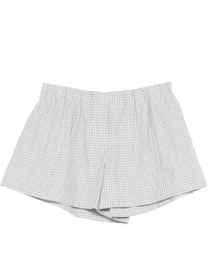 Brandon Maxwell Checked Shorts - White