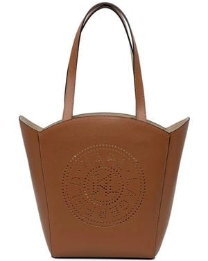 KARL LAGERFELD ロゴ ハンドバッグ - ブラウン