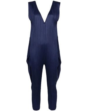 Pleats Please Issey Miyake Thicker Bottoms 1 ジャンプスーツ - ブルー