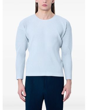 HOMME PLISSE ISSEY MIYAKE 長袖Tシャツ ブルー HOMME PLISSE ISSEY MIYAKE 長袖Tシャツ ブルー